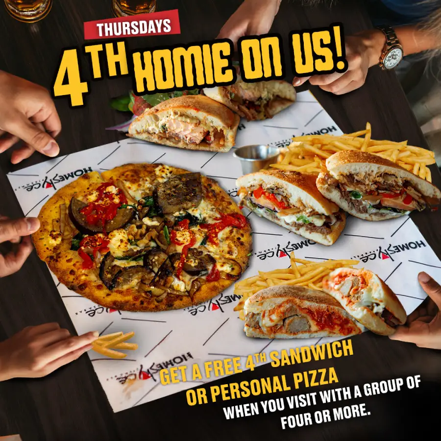 promo free sandwich or personal pizza HomeSlyce